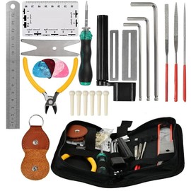26pcs Portable Guitar Repair Tool Kit Reliable Multi-Functional Guitar Maintenance Repair Setup Maintenance Essentials Ukulele, Bass Banjo Stringed Instruments Beginner Professionals Luthier