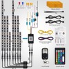 LD DARKEAGLE 8PCS Segmented Motorcycle LED Lights Kit with Brake