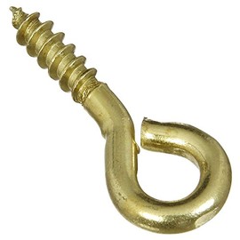 National Hardware N118-711 V2011 Screw Eyes in Solid Brass, 7 pack