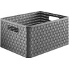 Rotho Country Rattan Effect Storage Box, 18 Litres, Plastic (Polypropylene),