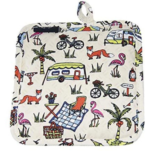 Two Lumps of Sugar Camping Love Silicone Potholder, Two Lumps