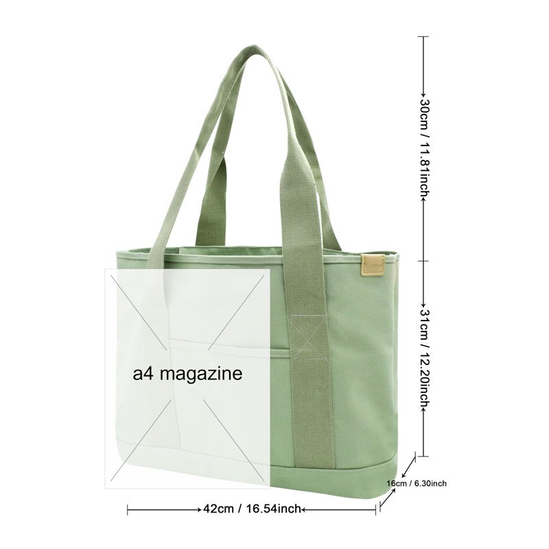 Women's Medium Handbag Canvas Satchel Tote Bag Shoulder Bag Shopper