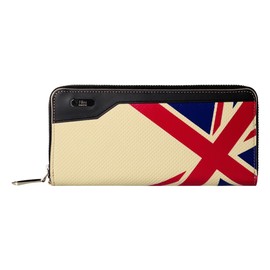 Neu Interesse 3390 Neu Interesse Long Wallet, Round Zipper, Garcon-Shaped Coin Purse, Men's, Large Capacity, Honeycell, Genuine Leather, Leather, [09] Union Jack