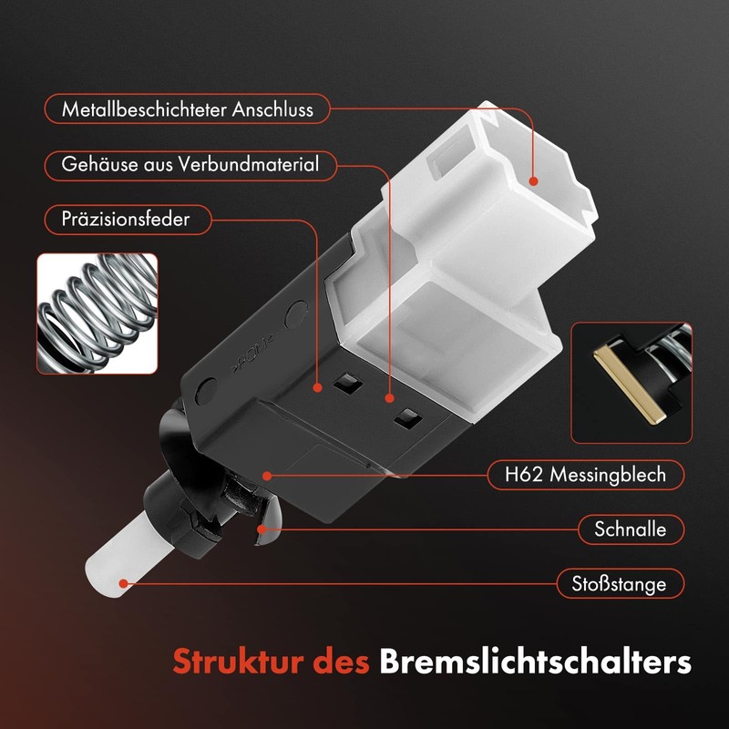 Frankberg 1x Brake Light Switch 4-Pin Compatible with E-Class W211
