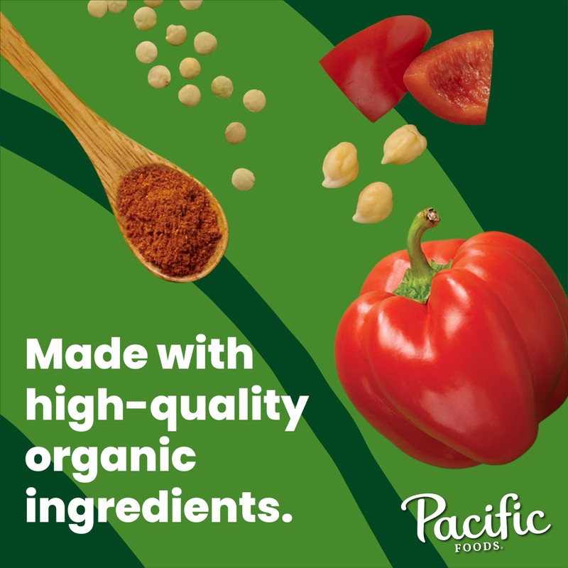 Pacific Foods Organic Spicy Harissa Lentil Soup, Plant Based, 16.3