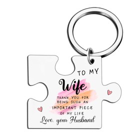 ICHRATI Gifts for Wife From Husband Valentine's Day Gift for Her Anniversary Unique Women Birthday Presents Ideas for Lover Romantic Love You Couple Keychain for Girlfriend from Boyfriend