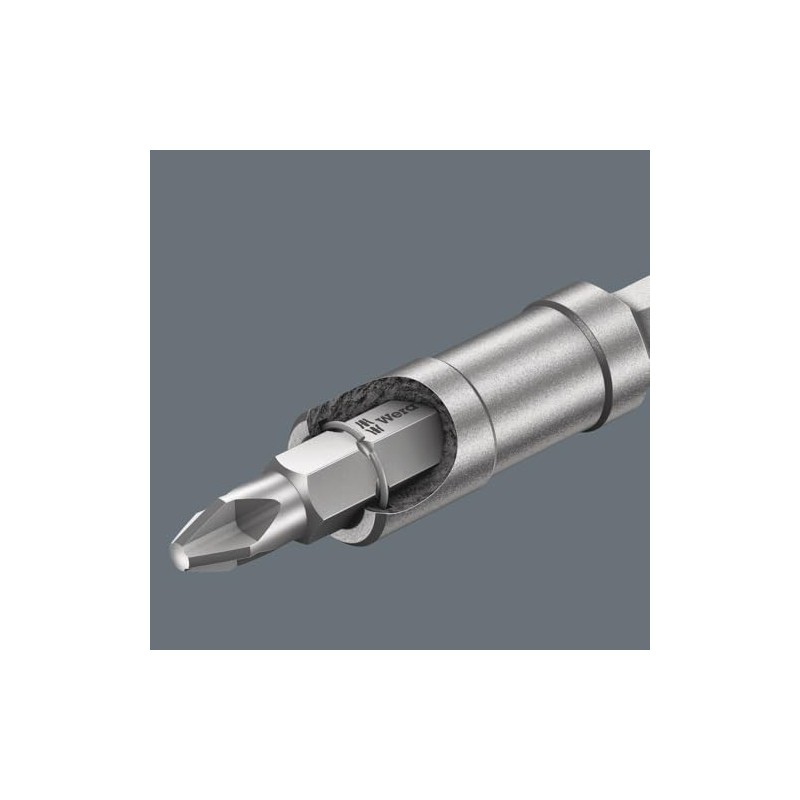 WERA 160979 Bit Holder with Magnet, Compatible with 1/4 Hexagonal