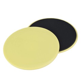Fitness Disc Slides, Pack of 2 Gliding Discs Slider Fitness Disc Exercise Sliding Plate Sliding Discs Fitness Core Slider Workout for Gym, Home, Yoga, Pilates (Yellow)