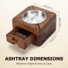 Cigar Ashtray, Wooden Ashtray, Square Ashtray 4 Slots Cigar Holder