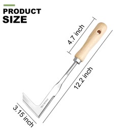 Crack Weeder,1pc Crack Weeder Crevice Weeding Tool,12.2”Sidewalk Crack Weeder, L-Shaped Puller Spatula,Sidewalk Weed Removal Tool Compact Garden Weed Puller Tool for Yard, Driveway, Weeding Knife