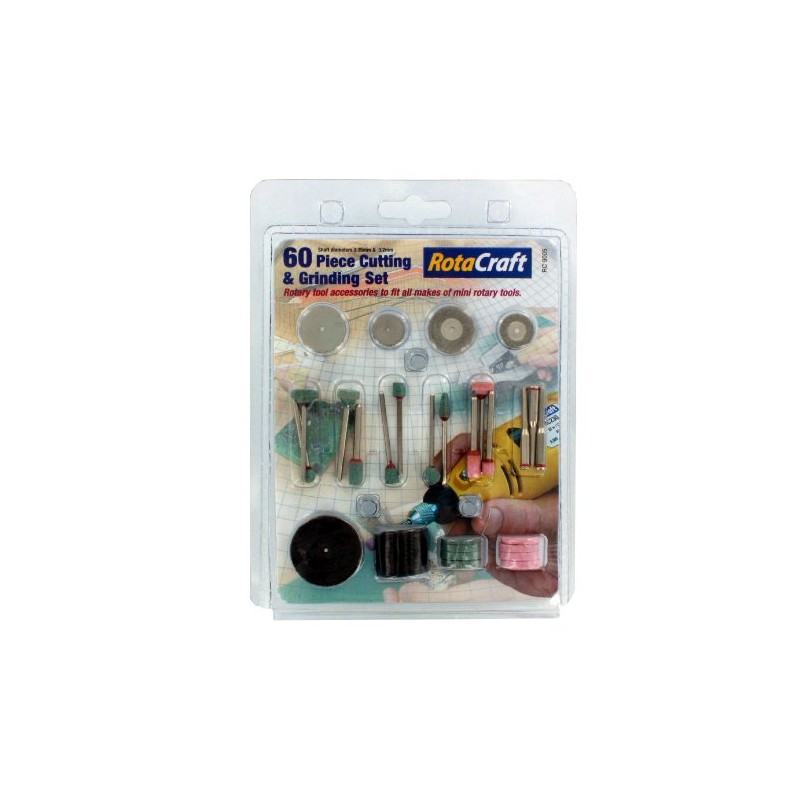 Rotacraft 60 Piece Cutting & Grinding Set,Grey