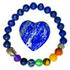 Deep Healing Light 7 Chakras Lapis Lazuli Bracelet and Heart
