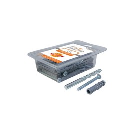 Kit de Fijación Pesada para Concreto (61 piezas) – 30 Taquetes 3/8", 30 Tornillos 12x2-1/2" y Broca para Concreto 3/8 x 4" – Ideal para Anclar Muebles, Estructuras Metálicas, Soportes y Estanterías