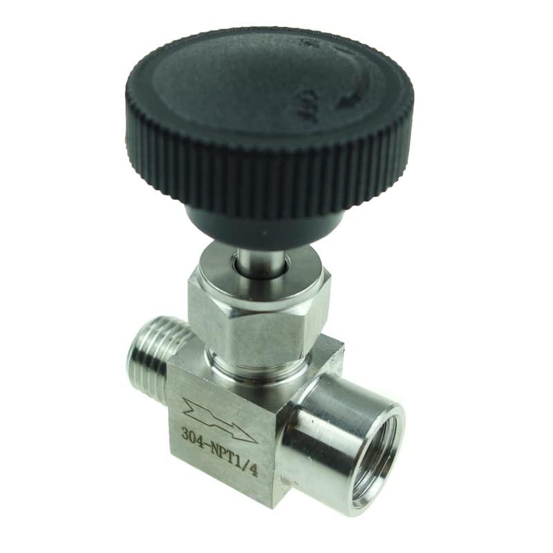 HongBoW Hardware Stainless Steel 304 Instrument Gas Needle Valve 1/4