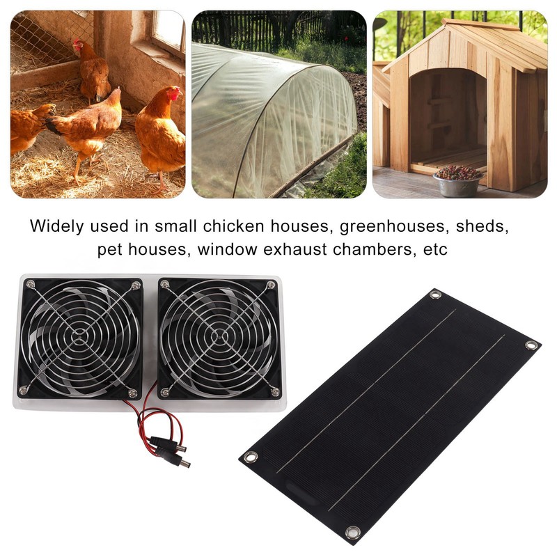 Solar Panel Fan Kit Waterproof Portable Environment Friendly Solar Exhaust