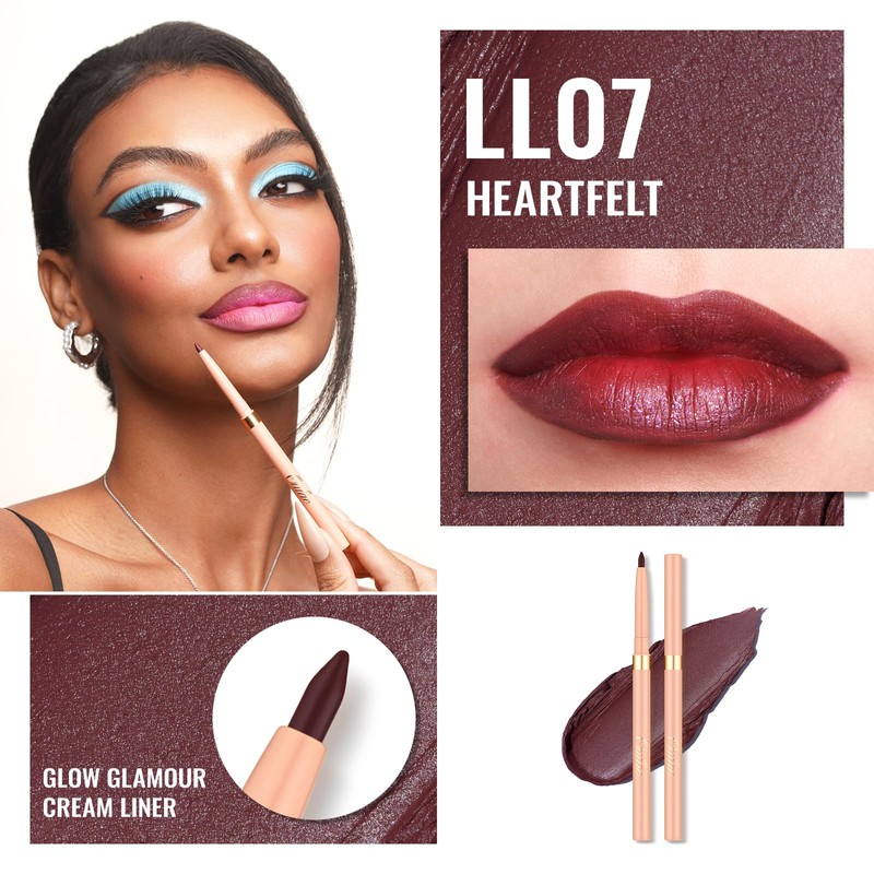 Oulac Matte Plummy Brown Lipliner Pencil Waterproof - Smooth and