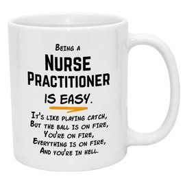Casitika Being a Nurse Practitioner Is Easy 11oz Mug. Gifts for Co-workers. Present Idea for Office Jobs and the Workplace. Ideal for Work Promotions or Friend's Birthday.