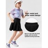 2 Pack Girls Skirts Elastic Flared Tennis Skater Skirt with