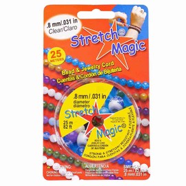 Pepperell Stretch Magic Bead Jewelry Elastic Cord String Line | Clear Pearl Black | 5M 25M 100M | 0.5mm 0.6mm 0.7mm 0.8mm 1mm Diameters