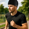 Wave Cap, 2 Pcs Black Soft Breathable Wave Caps for