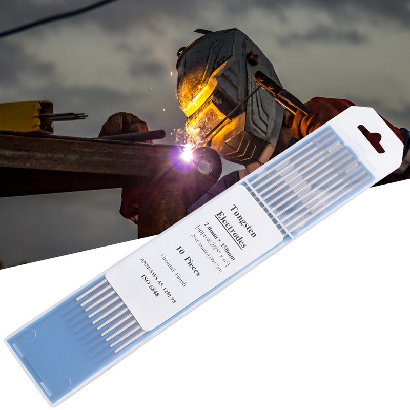 10pcs WC20 Cerium Tungsten Electrode Gray Tip for DC TIG