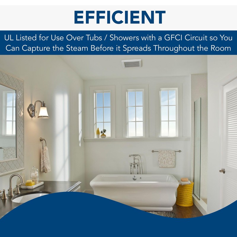 Broan-NuTone A110 Ventilation Fan with Roomside Installation, 110 CFM, 3.0