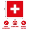HouseholdBasics 10 x Switzerland Flag Stickers 5.2 x 5.2 cm