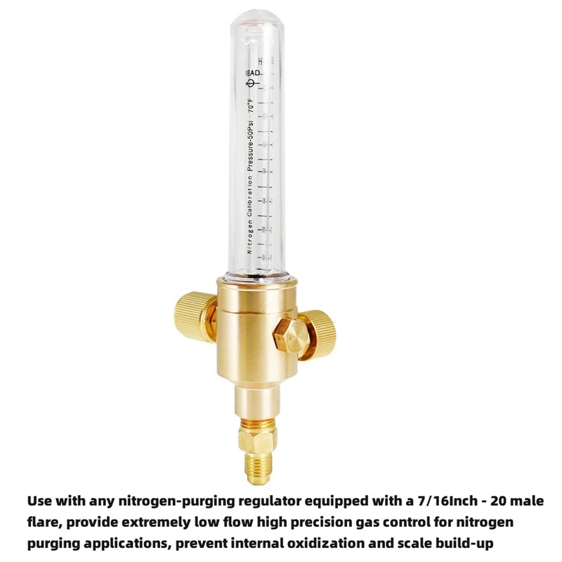 1/4" SAE Flare Inlet and Outlet 50PSI 0-75CFH Nitrogen Flow