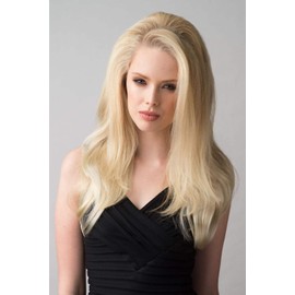 Straight half wig with high crown; height boosting technology: Claudia cherry red #39