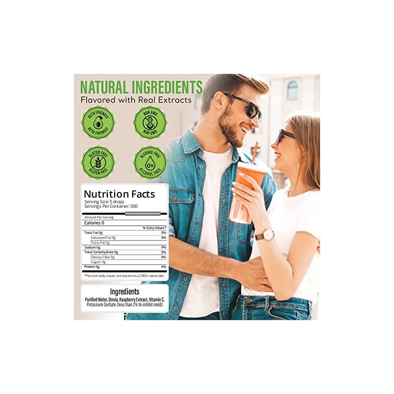 Stevia Select Raspberry Flavored Liquid Stevia – Zero Calorie Coffee,