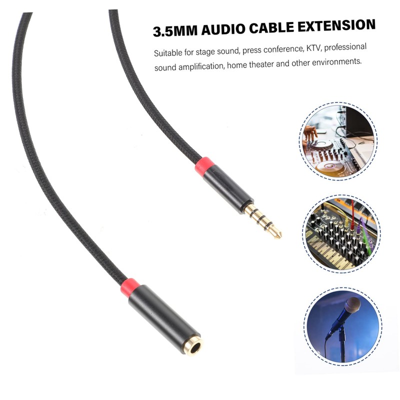 Gatuida 4pcs -Resistant 3.5mm Audio Cable Headphones Earphones Cable Extender