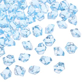 QUARKZMAN Pack of 2500 Fake Ice Rocks Acrylic Light Blue Crystal Gemstones Glittering Crushed Ice Sparkling Fake Diamonds for Vase Fillers