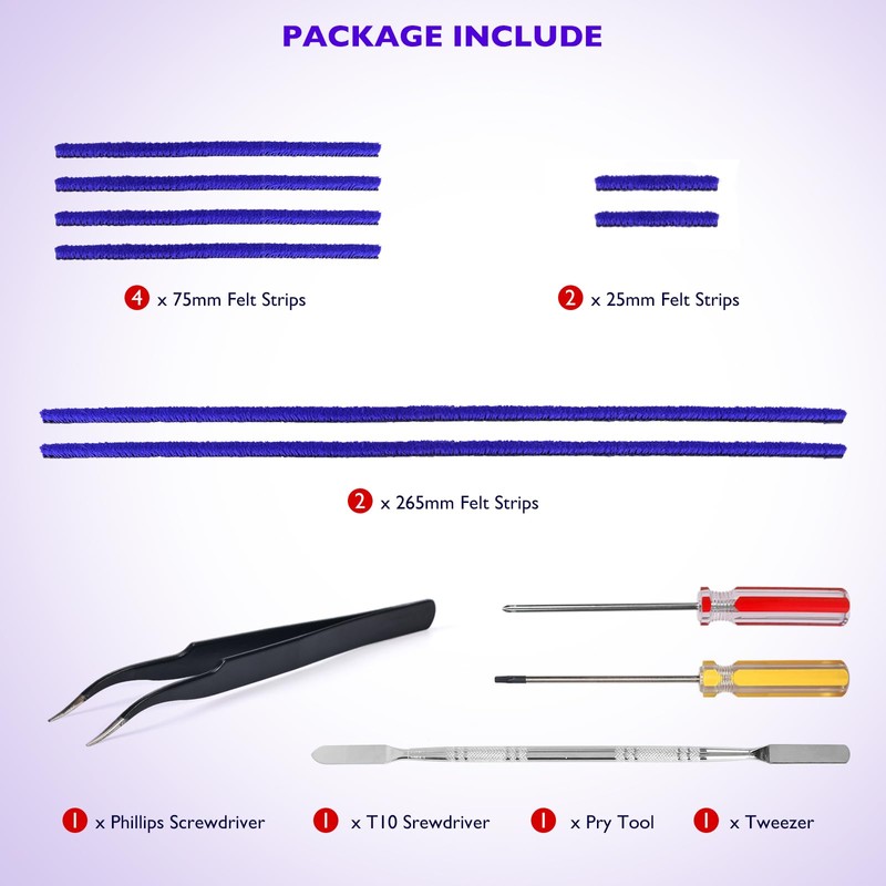 UP30 Soleplate Felt Strips Compatible with Dyson Ball Animal 3