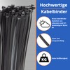 Gocableties Pack of 100 Black Cable Ties, 250mm x 2.5mm,