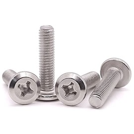M3 x 8mm Flat Round Phillips Drive Head Machine Screws, 304 Stainless Steel 18-8, Full Thread, Furniture Screws Connector Bolts, Pack of 100