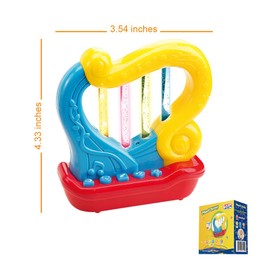 WEofferwhatYOUwant Baby Harp - Baby Musical Instrument - Interactive Music Toy with Lullabies, LED Lights & Play-Along Mode with The Harp Strings - Portable Travel Size for Small Hands