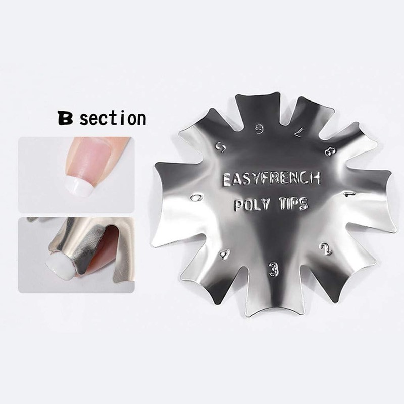 POFET 3 Sizes Nail Art French Tips Edge Smile Cut