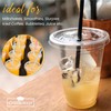 CHEF ROYALE 50x8oz Clear PET Cups with Flat Lids -