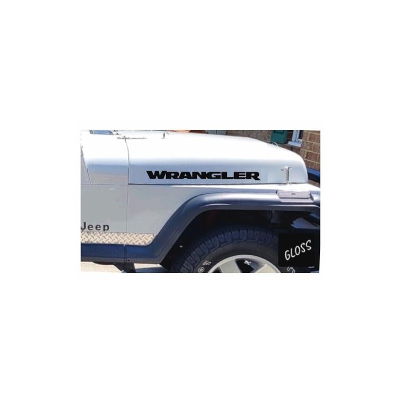Decal Mods Wrangler Hood Decal Sticker fits Jeep Wrangler YJ