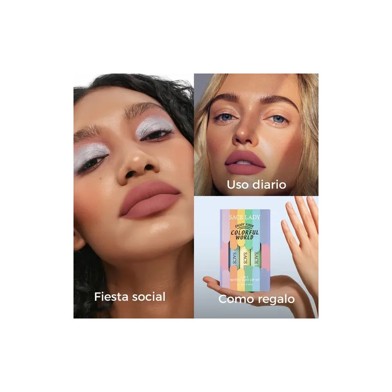Sace Lady Labial Líquidos Mate Larga Duración Set 3 Pcs