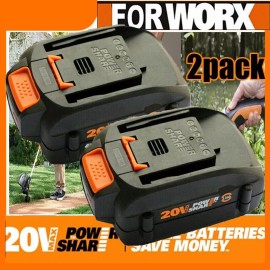 For WORX 2PACK For Worx WA3578 Power Share Battery 20V 2.0Ah WA3520 WA3525 WA3575 Li-Ion
