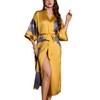 Daiwor Kout Silk Satin Robe for Women Long Kimono Summer