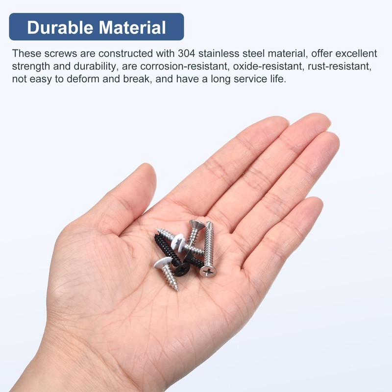 DTGN 310Pcs Wood Screws Assortment Kit - 8 Sizes 304