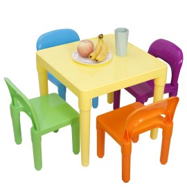 Segawe Kids Table and Chairs Set Toddler Child Party Activity Toys Chairs Set Cozy Use