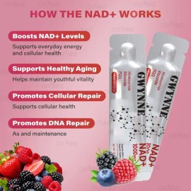 Gwynne Nad 1000mg 30 Unidad Con Resveratrol  Pqq                                                                                                      