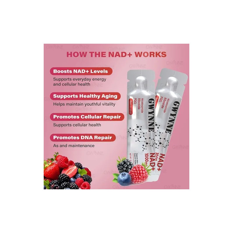 Gwynne Nad 1000mg 30 Unidad Con Resveratrol Pqq
