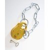 FB14 Yellow Chain Type London Fire Brigade Padlock Supplied with