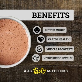 Cocoa Flavanols Powder 1200mg with Epicatechin, Dark Chocolate Drink Mix, Antioxidant Support, Circulation & Energy Blend, High Flavanol Cocoa