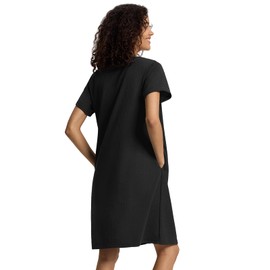 SIORO Women Zipper Robes Waffle Short Sleeve Bathrobe Lightweight Housecoat Knee Length Nightgown Loungwear with Pockets