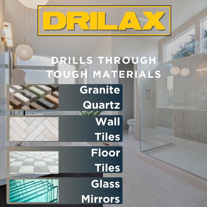 Drilax 7.5 Inch Diamond Hole Saw | Solid Steel Core